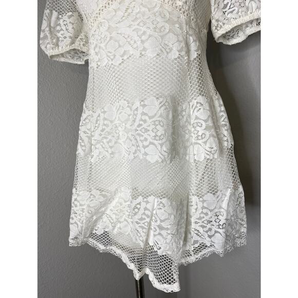 Free People Be Your Baby White Lace Babydoll Dress - Picture 6 of 13